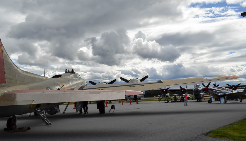 With some museum planes in background